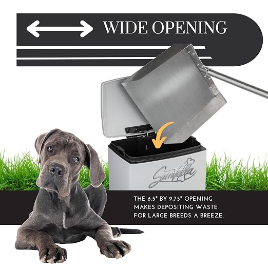 Dog Poop Trash can Outside 12L, for Medium & Large Breed Dogs, Medium Outdoor Trash can