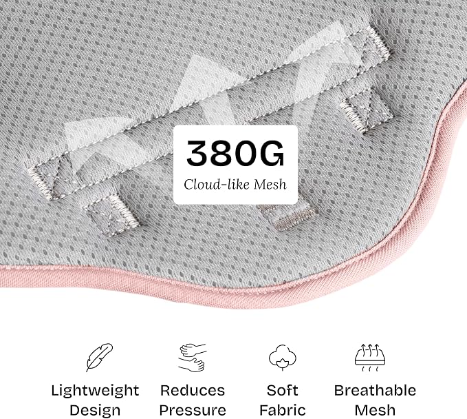 Fei & Eve Classic Dog Harness, MagEase Magnetic Buckle | 3-Point No-Pull Control, Dual Handle Support, 900D Nylon, Tactical Patch Panel, Heavy Duty, Medium, Pink