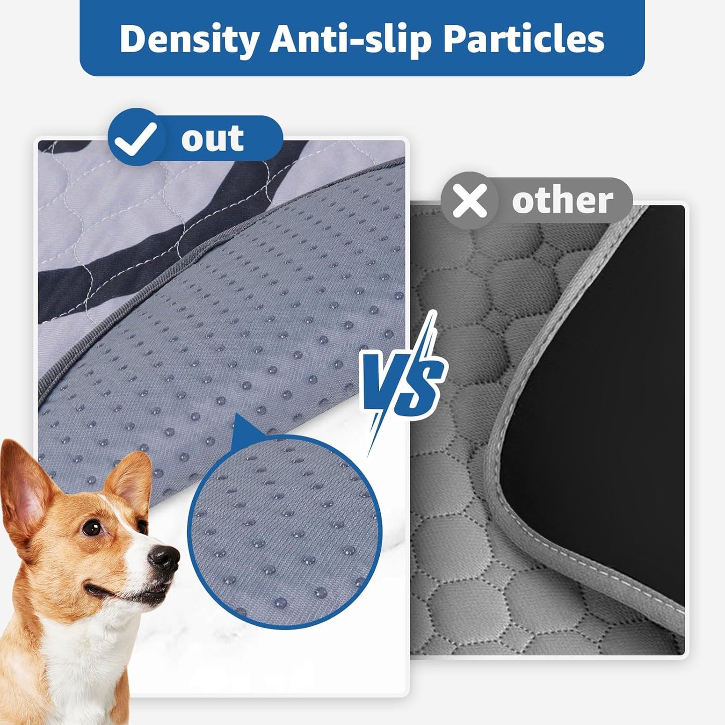 Washable Pee Pads for Dogs: 72x72 Extra Large Reusable Whelping Pads Dog Mats for Floor - Fast Absorbent Pet Training Pads , Puppy Playpen Mat for Incontinence, Housebreaking - 2PACKS