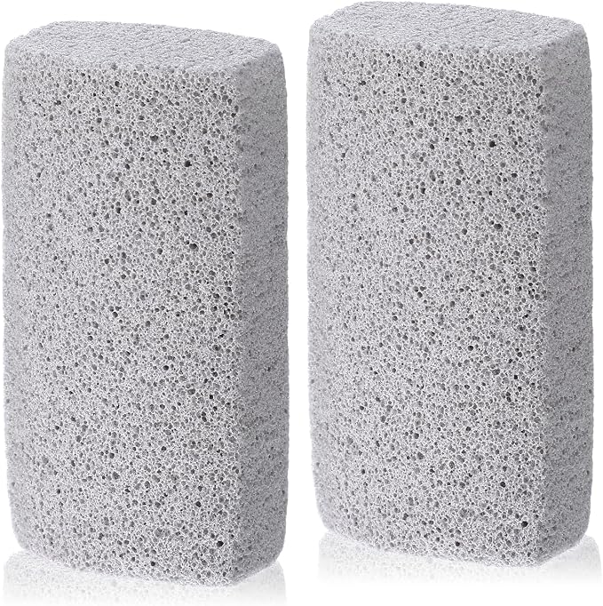 Yolev 2 Pcs Pet Hair Remover Grey Pumice Stone for Dog Cat Tool Fur Removal Cleaning Block Remover Stone for Car Interior Furniture Bedding Carpet（3.94 x 1.97 x 1.38in）