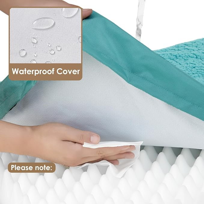 EHEYCIGA Orthopedic Dog Bed Extra Large with Removable Washable Cover, 50IN | Egg Crate Foam Support, Durable Oxford fabric, Non-Slip Bottom, Machine Washable, Soft Waterproof Plush Pet Bed Mat For Crate