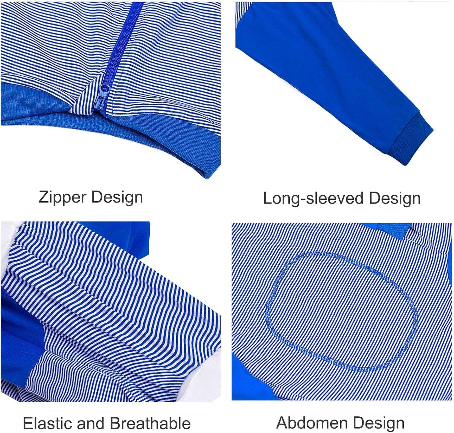 Yeapeeto Dog Onesie Surgery Recovery Suit for Large Medium Bodysuit Dogs Pajamas PJS Full Body for Shedding, Prevent Licking, Wound Protection, Cone Alternative (2XL, Blue)