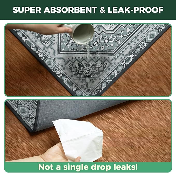 FXW Washable Pee Pads for Dogs, Puppy Pads with Super Absorbent, Specifically Designed for Potty Training, 35" Square, Boho Grey, 2 Packs