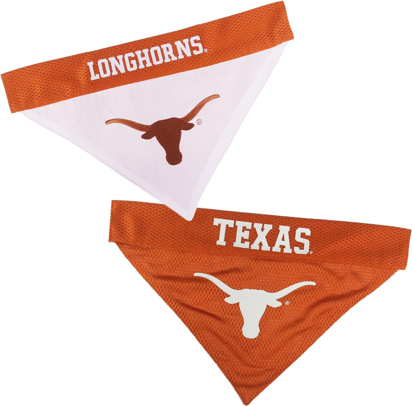 Pets First Collegiate Pet Accessories, Reversible Bandana, Texas Longhorns Size XX-Large