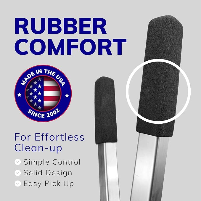 ActiveDogs Dog Pooper Scooper, Heavy Duty Flat Aluminum Dog Scoop | With Flat Aluminum Rake For Fast Cleanup On Concrete, Asphalt And Hard Surfaces