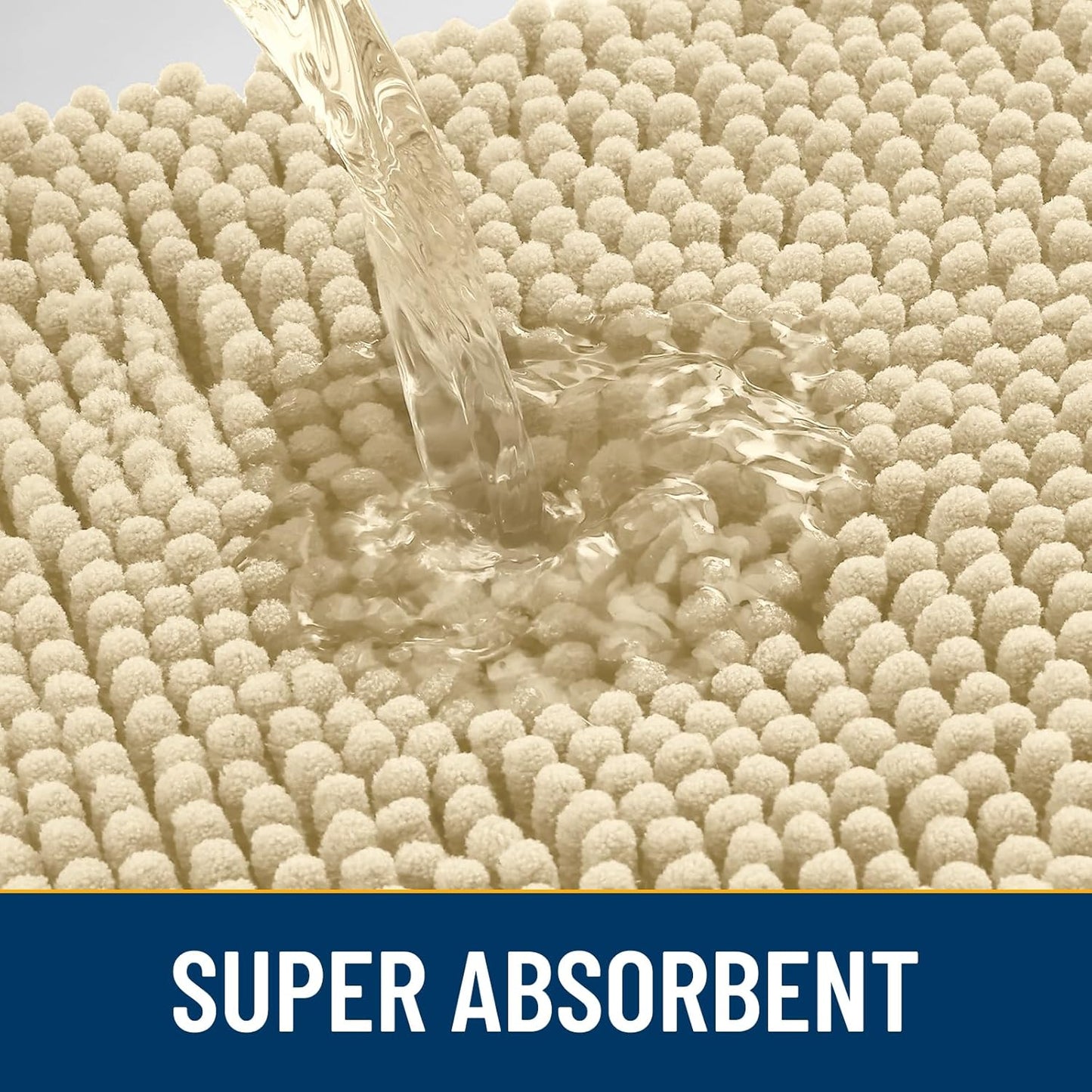 Smiry Dog Door Mat for Muddy Paws 36x24, Absorbs Moisture and Dirt Doormat, Non-Slip Washable Quick Dry Chenille Front Door Mat Indoor Entrance, Entryway Carpet for Inside Floor, Cream White