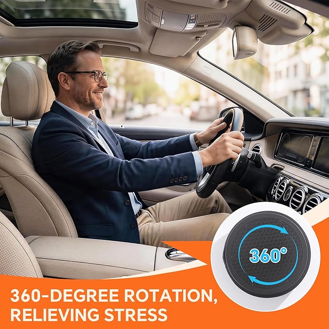 ROYALAY Swivel Seat Cushion for Car for Elderly, 360 Degree Rotating Memory Foam Car Seat Cushion, Portable Turning Disc Chair Assist for Seniors, Non-Slip Round Seat Pad, 13 x 13 x 2.7 Inch