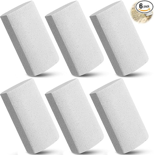 6 Pcs Abbyike Pet Hair Remover Rock Pumice Stone for Dog Cat Hair Pet Removal Cleaning Fur Removal Block Tool Scraper for Car, Carpet, Couch, Beding, Fufmiture Cleaning (3.74 x 1.97 x 1.38 Inch,Gray)