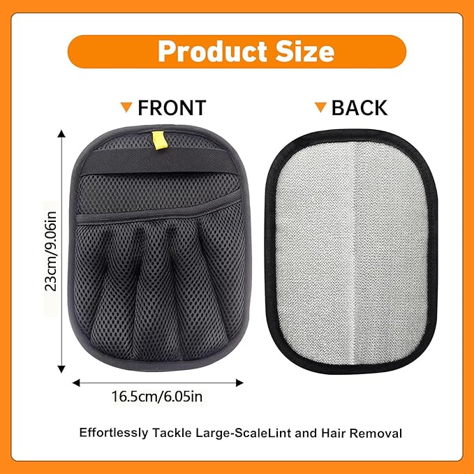 Florteen Pet Hair Removal Glove for Dogs & Cats,Reusable Electrostatic Pet Hair Remover Gloves,Magic Brush Pet Hair Removal Tool for Furniture,Couch,Car Seats,Clothing(2Pcs)