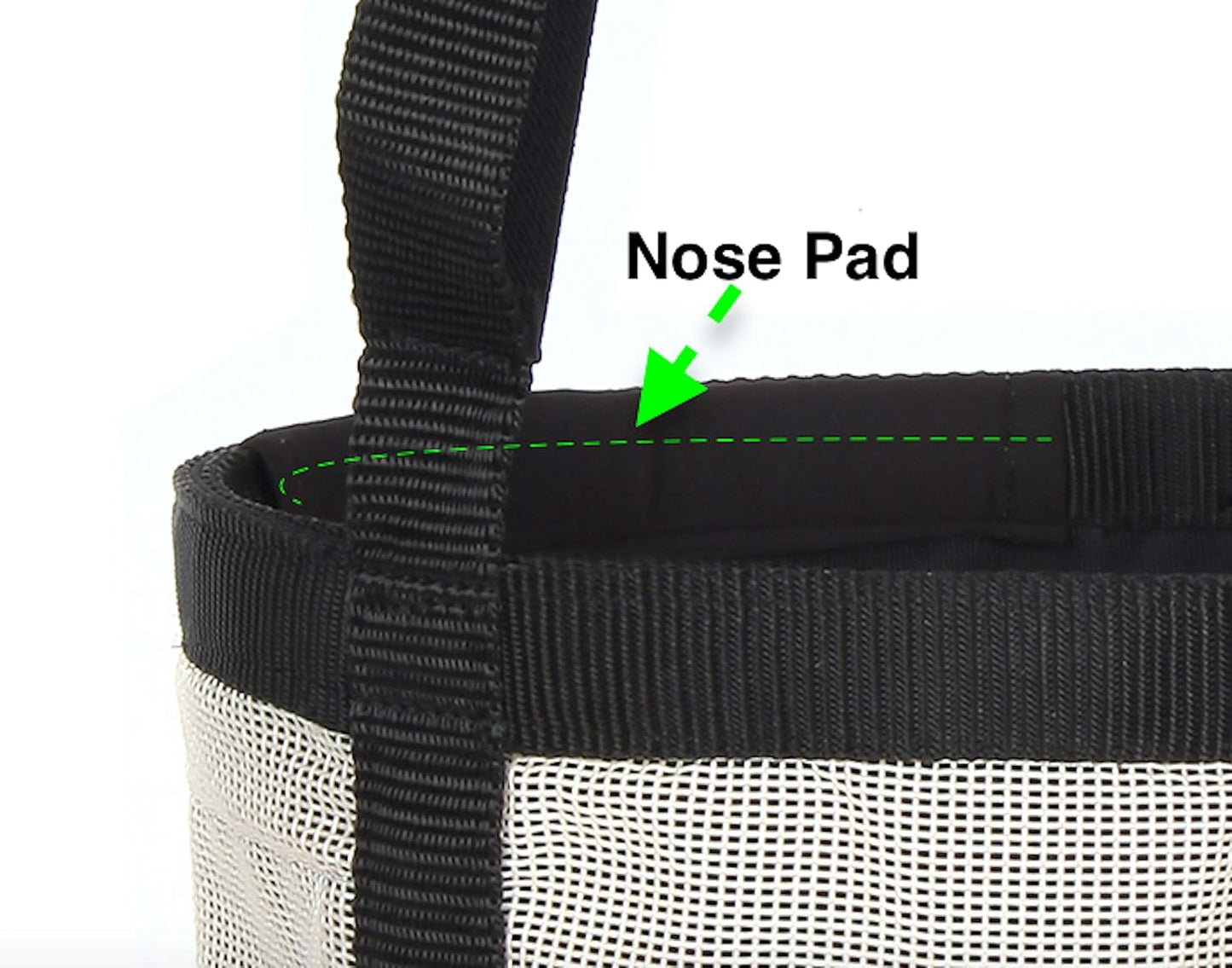 Majestic Ally Horse Feed Bag, Heavy Duty Nylon Mesh Grain Feed Bag, Adjustable Strap with Durable Snap and Elastic Straps, Comfort Neck Pad and Nose Pad- Large (Full, Beige)