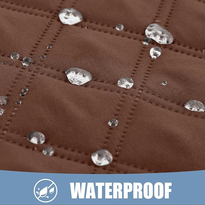 Smiry Waterproof Dog Bed Cover Pet Blanket, Soft Washable Dog Blanket for Furniture Bed Couch Sofa Reversible, Checkered (30"x90", Brown/Chocolate)