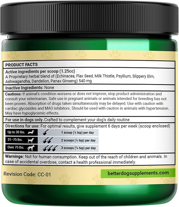 Better Dog Supplements Calm Confidence by Cesar Millan – Natural Cognitive & Brain Support for Dogs – Focus, Energy & Vitality with Ashwagandha, Panax Ginseng & Herbs – 4oz, (60-Day Supply)
