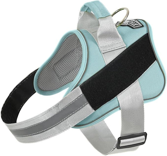 Dog Harness, No-Pull Reflective Dog Vest, Breathable Adjustable Pet Harness with Handle for Outdoor Walking - No More Pulling, Tugging or Choking