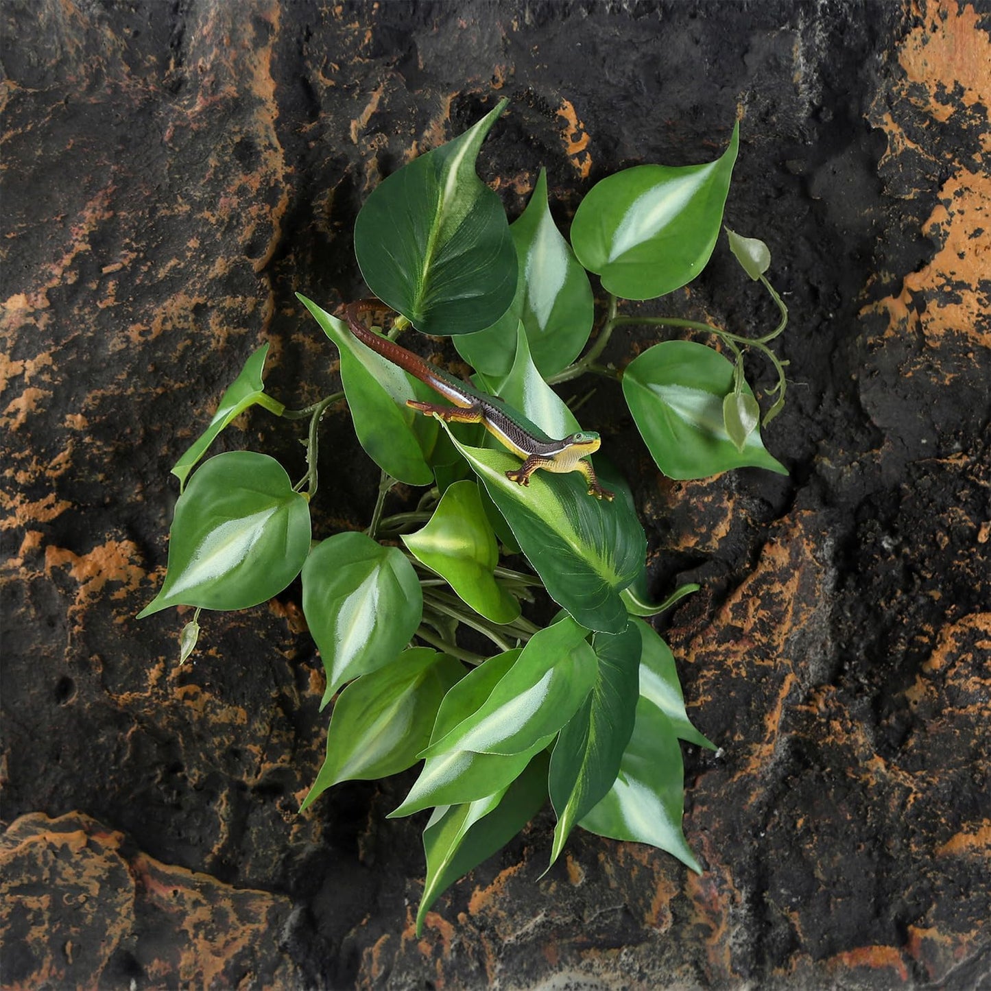 IBWell Fake Reptile Plants for Reptile Terrarium Plants, Reptile Plant Décor, Turtle Tank Plants with Suction Cup