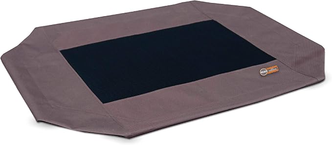 K&H Outdoor Elevated Dog Bed Pet Cot Replacement Cover, Medium, Chocolate | Designed to fit K&H Medium Pet Cots (Sold Separately), Indoor Outdoor Dog Bed, Breathable Mesh Center, Machine Wash, 32x25in