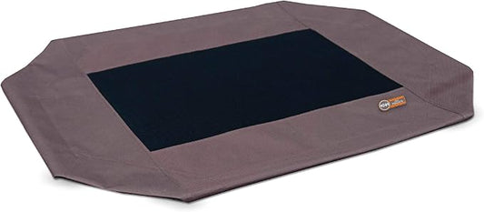 K&H Outdoor Elevated Dog Bed Pet Cot Replacement Cover, Medium, Chocolate | Designed to fit K&H Medium Pet Cots (Sold Separately), Indoor Outdoor Dog Bed, Breathable Mesh Center, Machine Wash, 32x25in