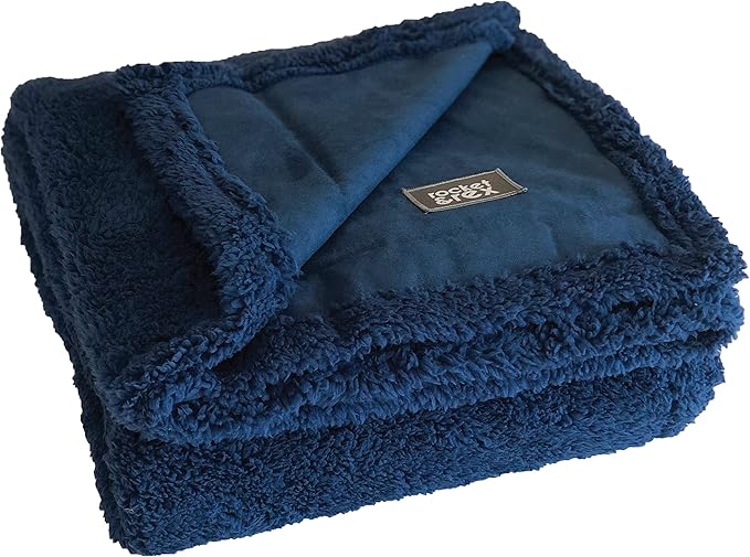 rocket & rex Large Waterproof Dog Blankets | Washable Premium Pet Blanket for Couches and Furniture | Medium - Large Breeds | Reversible Faux Suede, Soft Fleece, Waterproof Interior Layer