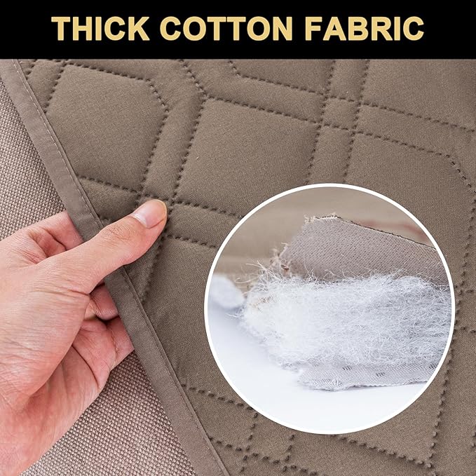 PrinceDeco Waterproof & Anti-Slip Dog Blanket, Pet Blanket for Furniture Bed Couch Sofa Dog Cats Friendly, 32x62 Inch, Taupe