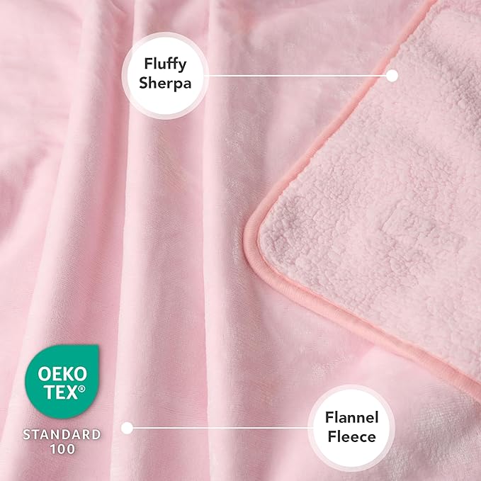 PetAmi Waterproof Dog Blanket for Small Medium Dogs, Pee Proof for Couch Bed, Reversible, Soft Fleece Washable, 29x40 Pink