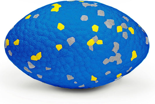 4.72" Indestructible Large Rugby Balls for Aggressive Chewers Durable Olive Bouncy Interactive Football Toy for Dogs Fetch Game Lightweight Floating Outdoor Training, Blue