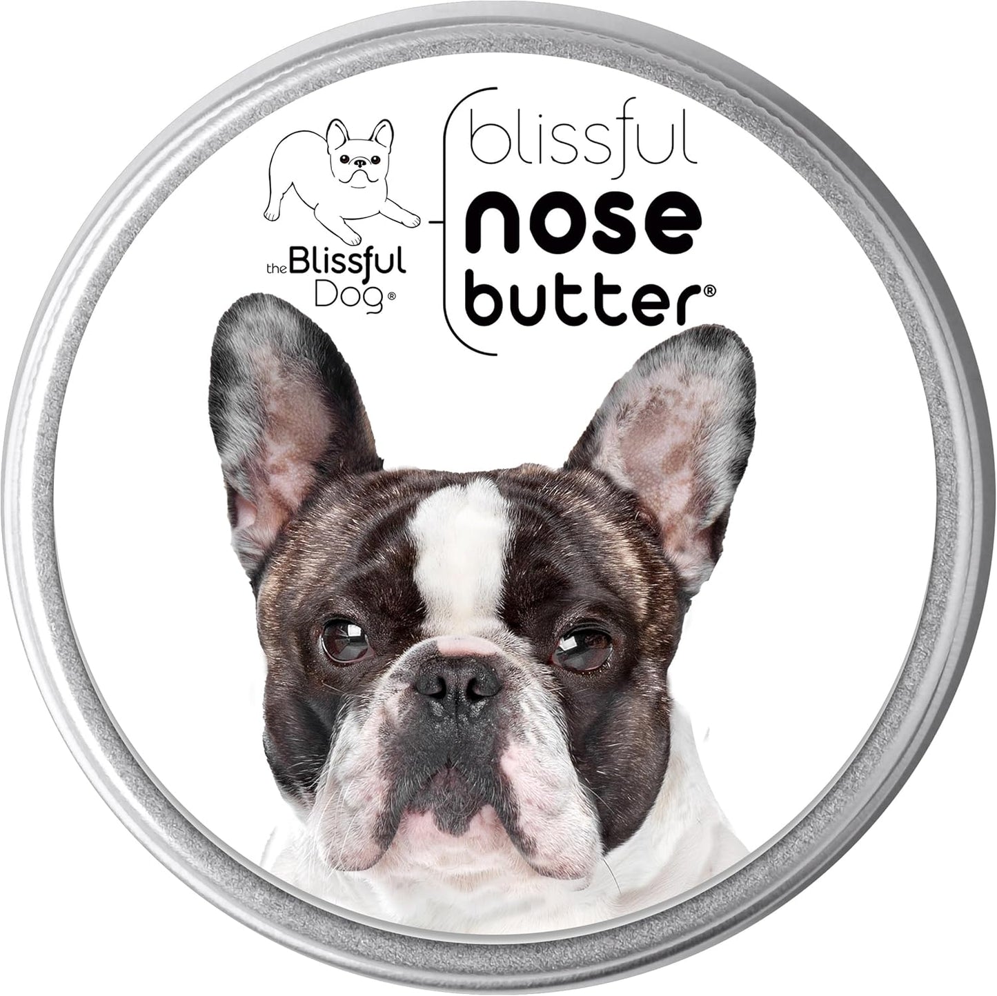 The Blissful Dog Pied French Bulldog Nose Butter, Versatile Dog Nose Balm for Dry Nose, Handcrafted Nose Moisturizer, Easy-to-Apply Dog Essentials, Unscented, 1 oz.