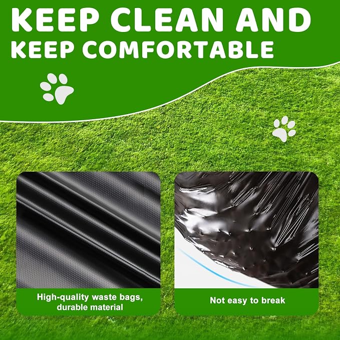Dog Poop Trash Can Outside - 20L/5Gal Large Outdoor Trash Can with Lid | Outdoor Dog Poop Trash Can with 100 Bags, Pedal and Removable Inner Bin, Odor Control, Suitable for All Types of Dogs, Black