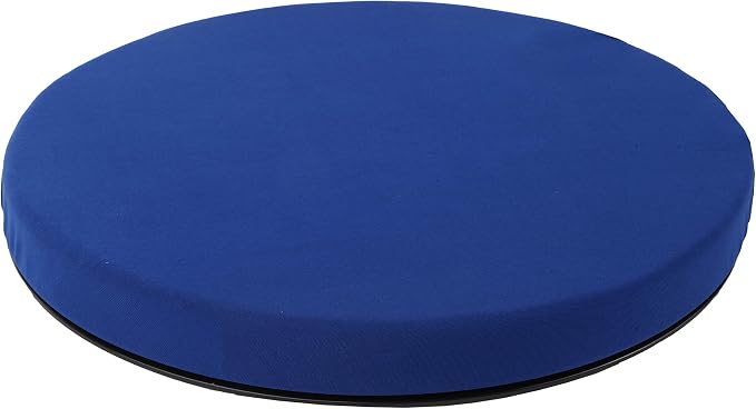 Trenton Gifts Portable Swivel Seat Cushion, 360 Degree Rotation, Up to 300 Lbs Capacity, Polyester, Blue