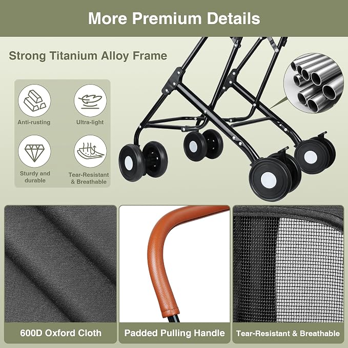Double Pet Stroller for Dogs and Cats: Dog Stroller Foldable Travel Carriage with Detachable Carriers, Safety Belts, and 4 Lockable Wheels for Small to Medium Pets – Ideal for Multi-Pet Homes (Black)