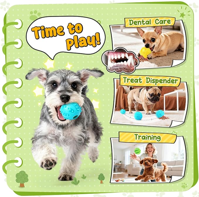 KIPRITII Dog Puzzle Feeder Set with Slow Feeder Bowl & Treat Ball | For Small & Medium Dogs,Adjustable Food Dispensing,Mental Stimulation,Interactive Play