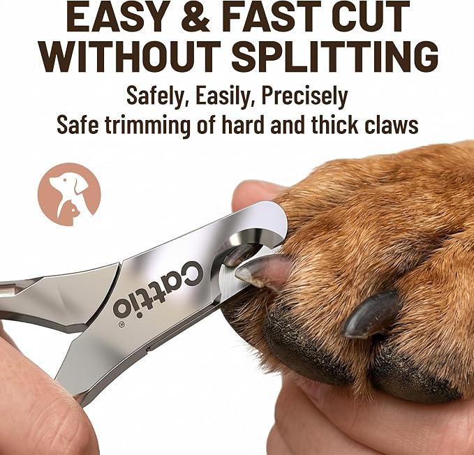 Dog Nail Clippers | All Steel Material, Built-in Spring, Heavy Duty, Full Metal Razor Sharp Professional, For All Dogs Cats with Thick Toenails