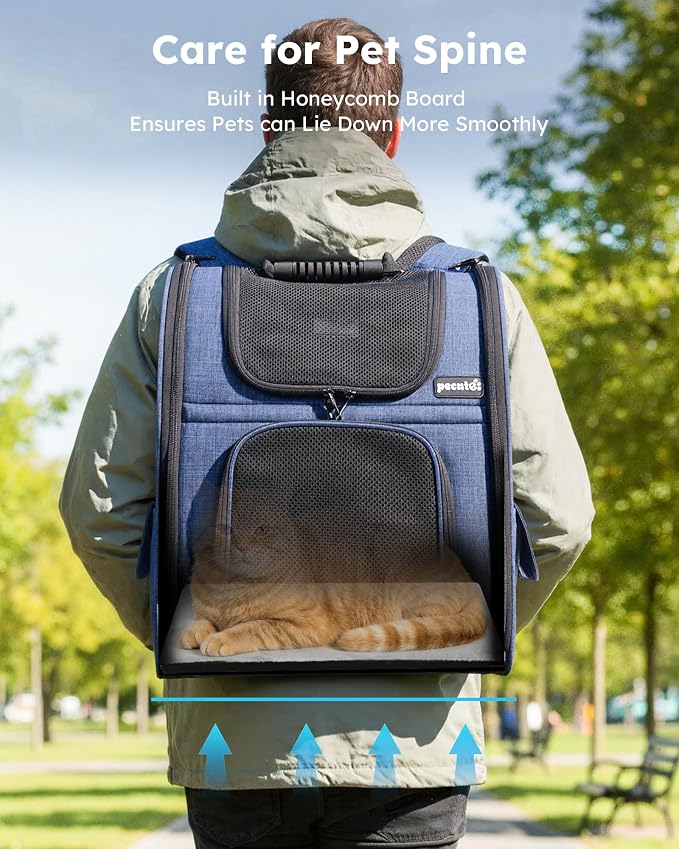pecute Cat Carrier Backpack Expandable, Cat Backpack with Breathable Window