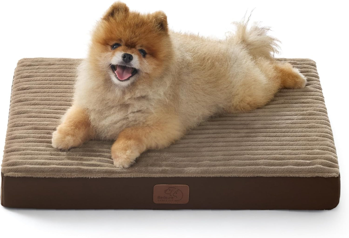 Bedsure Dog Bed for Small Dogs - Orthopedic Pet Beds with Removable Machine Washable Cover, Egg Crate Foam Puppy Pad, Suitable for Pet Up to 20 lbs, 23"x17"