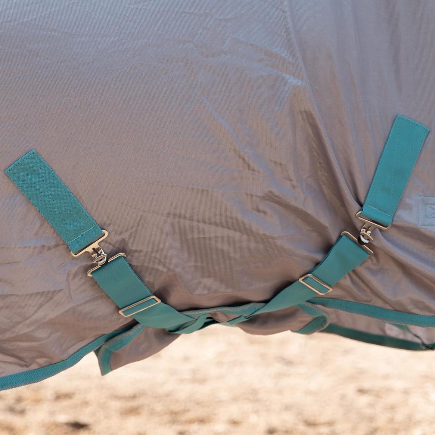 Horse Fly Sheet with Detachable Neck Cover & Belly Wrap, Adjustable Fly Sheet for Horses, Ventilated Airflow Mesh Equine Cooling Summer Flysheet Grey 66