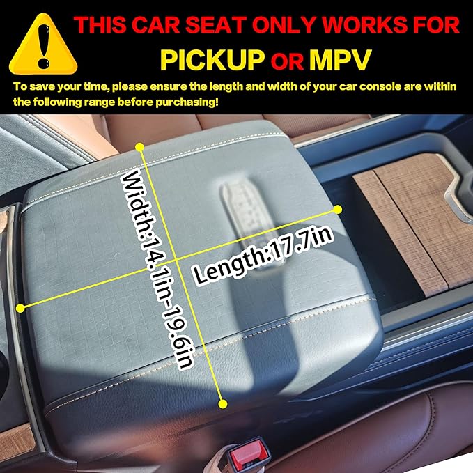 Center Console Dog Car Seat for Medium Dogs, Black | Anti-Collapse Armrest Booster, Soft Cushion, Safety Belt