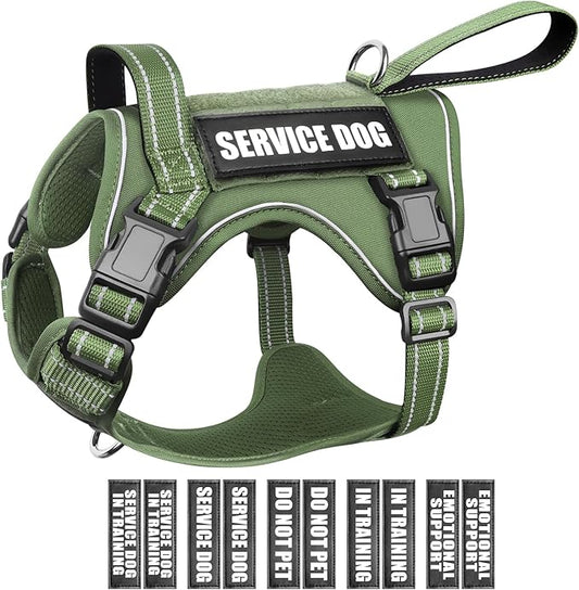 Tactical Dog Harness, No Pull Dog Harness for Medium Large Dogs with Handle & Molle, Military Service Dog Vest Harness in Training Pet Harness for Small Dogs