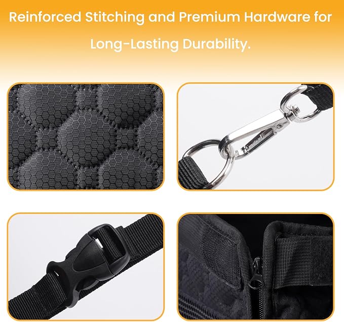 Large Dog Car Seat Cover with Checkered Dog Bed Mat for Back Seat Half - Single Seat Travel Hammock Extender, Waterproof Hard Bottom, Trendy Checkered Car Accessories for SUV Truck Vehicle