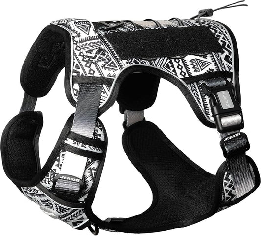 AUROTH Tactical Dog Harness for Large Dogs No Pull Adjustable Pet Harness Reflective K11 Working Training Easy Control Pet Vest Military Service Dog Harnesses