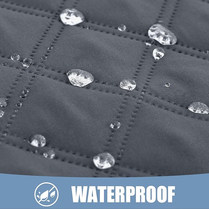 Smiry Waterproof Dog Bed Cover Pet Blanket, Soft Washable Dog Blanket for Furniture Bed Couch Sofa Reversible, Checkered (30"x80", Dark Grey/Black)