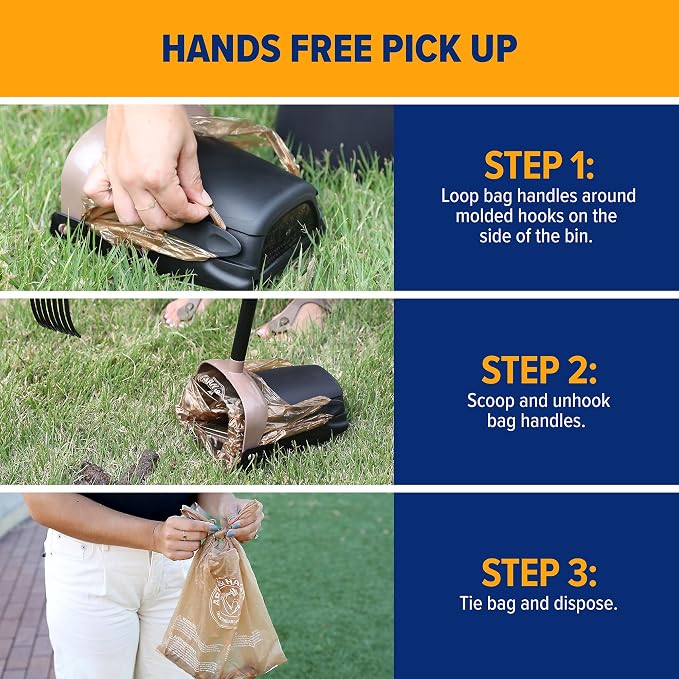 Arm & Hammer Heavy Duty Pet Waste Bags for Swivel Bin & Rake Dog Pooper Scooper,Refill Bags (Packaging May Vary),(Pack of 40)