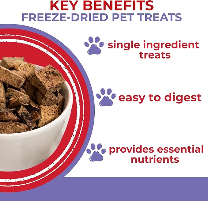 Momentum Carnivore Nutrition Freeze-Dried Beef Liver Dog Treats & Cat Treats – Single-Ingredient, High-Protein, Grain-Free, Nutrient-Rich – Made in USA – 4 oz Bag