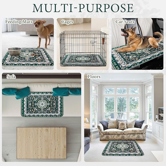 Homimp Washable Pee Pads for Dogs, 2 Pack Reusable Puppy Pads Waterproof, Absorbent and Leakproof Dog Pee Pads, Non Slip Puppy Training Pads, Pet Mat for Floor, Crate, Couch, Whelping,Green, 18"x24"