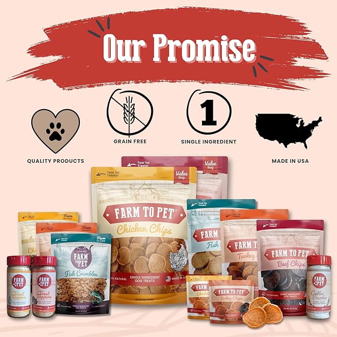Farm To Pet - Puppy Packs 'N Snacks Dog Treat Starter Pack - Turkey 4oz + 1 Chicken & 1 Beef & 1 Fish Snack Pack - Single Ingredient Training Treats, All Natural, Lean for Small, Medium, Large Breeds