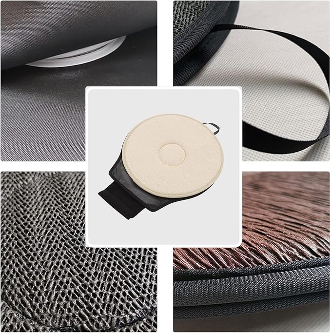 360 Rotating Seat Cushion for Car,Swivel Seat Cushion for Car for Elderly, 360 Rotating Car Seat Non Slip Cushion Support, Portable Rotating Car Seat Cushion for Elderly, Adult and Pregnant (Beige)