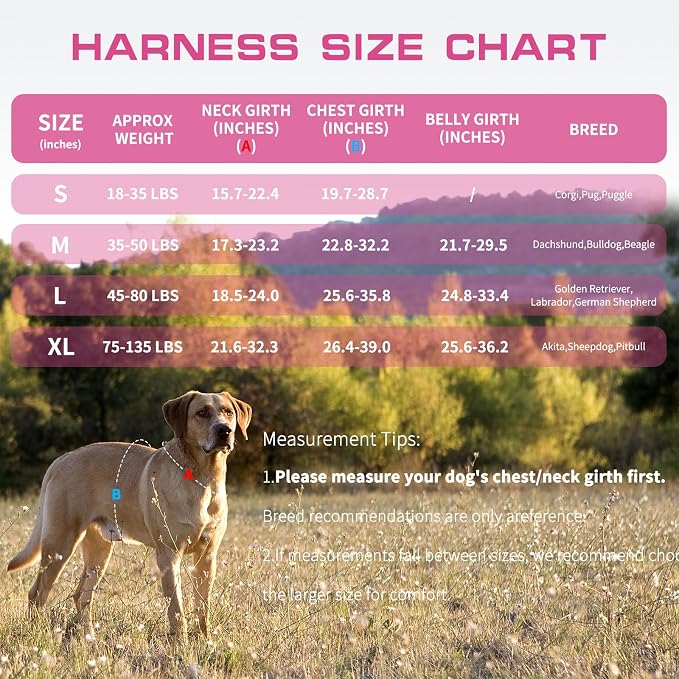 Dog Harness for Large Dogs, No Pull Tactical Vest with Front Clips | Easy Contrl Handle, Breathable Soft Padded, Adjustable, Reflective, Heavy Duty, Easy Take On & Off, Pink Camo X-Large