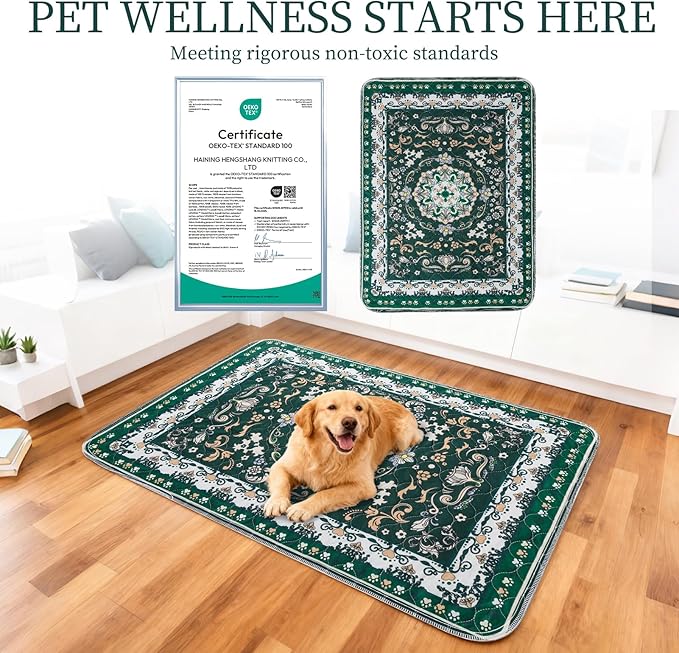 Homimp Washable Pee Pads for Dogs, 2 Pack Reusable Puppy Pads Waterproof, Absorbent and Leakproof Dog Pee Pads, Non Slip Puppy Training Pads, Pet Mat for Floor, Crate, Couch, Whelping,Green, 18"x24"