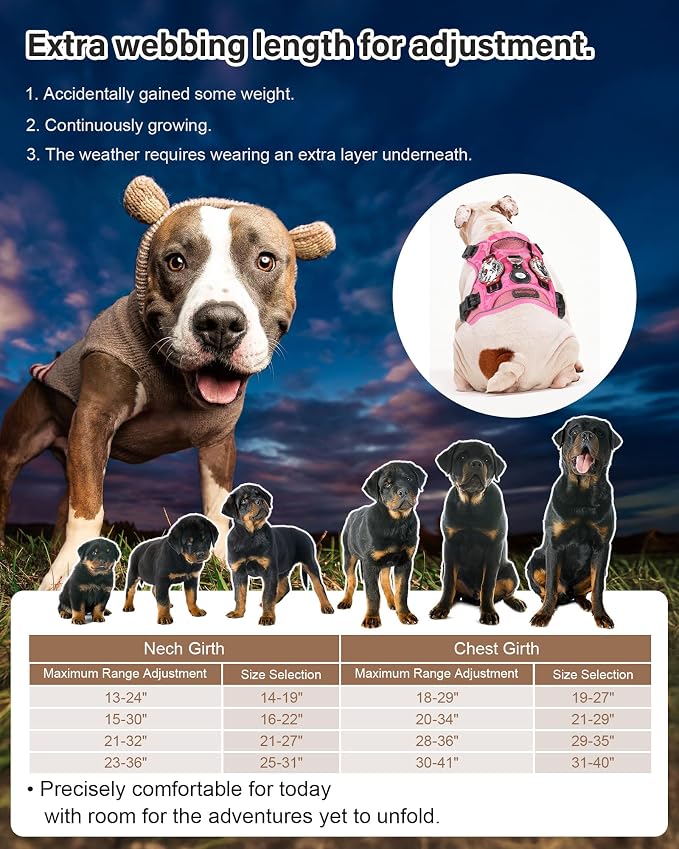 Petnanny Tactical Dog Harness No Pull Service Dog Vest M Jungle Camo | Tactical Dog Vest with breathable mesh & hook loop panel, no pull harness for walking training, adjustable fit