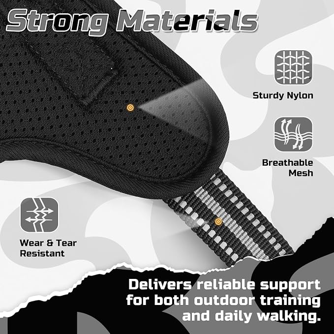 rabbitgoo Tactical Dog Harness for Small, No Pull Military Service Vest | Molle & Handle, Heavy Duty, Adjustable, Reflective Straps, Easy Control for Training Walking, B&W Geometric, Small