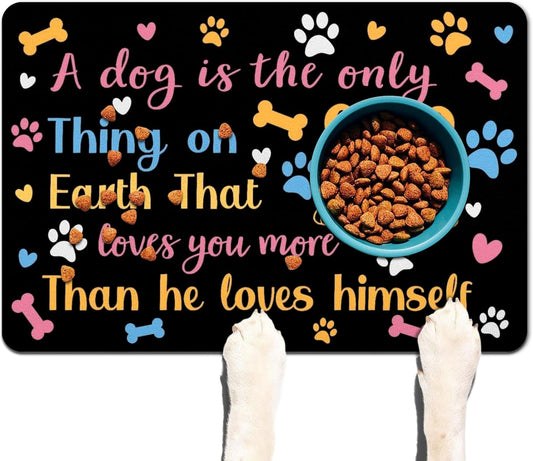 Pet Feeding Mat for Floors Waterproof Dog Mat for Food and Water Absorbent Quick Dry Non Slip mat for Cat Bowls