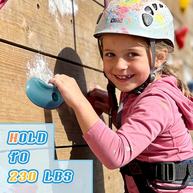 20 PCS Rock Climbing Wall for Kids,Rock Wall Climbing Holds,Adults Climbing Wall Grip Kits Holds Up to 230 lbs for Outdoor Indoor Home Playground Climbing Wall Holds（Pastel Color）