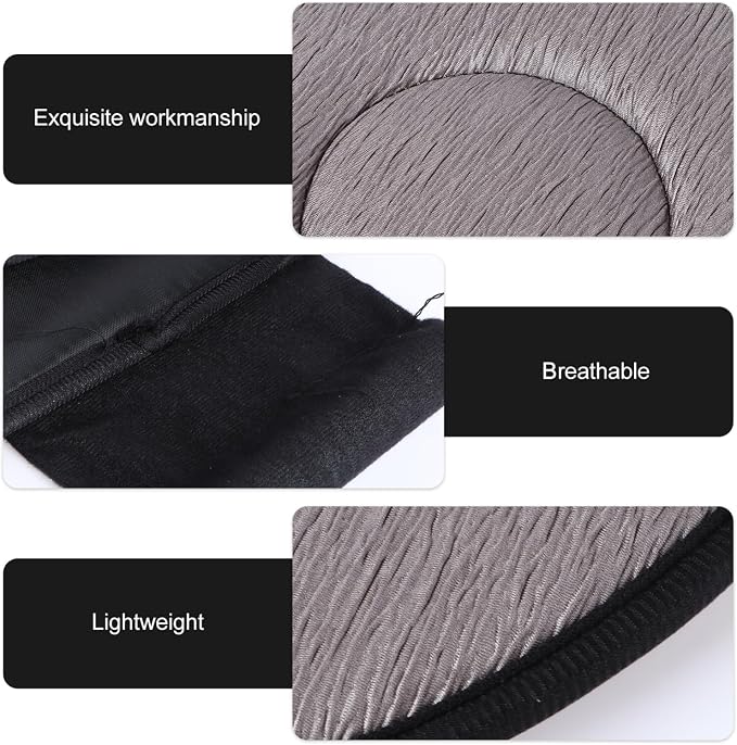 BESPORTBLE Automotive Seat Cushions 360° Rotation Swivel Seat Cushion 16.5 x 14.5 x 1.1Inch Portable Pivot Disc Pad for Car Chair Pad for Home Office Chairs